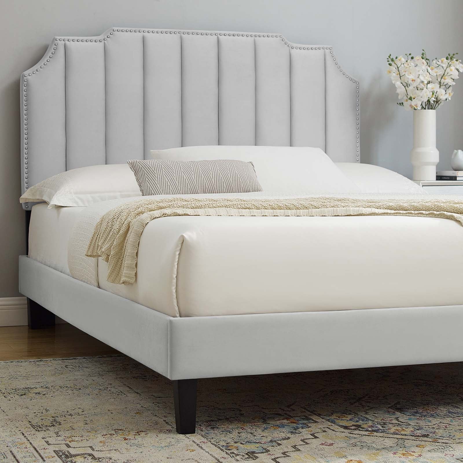 Colette King Performance Velvet Platform Bed By Modway - MOD-7075 - Image 40