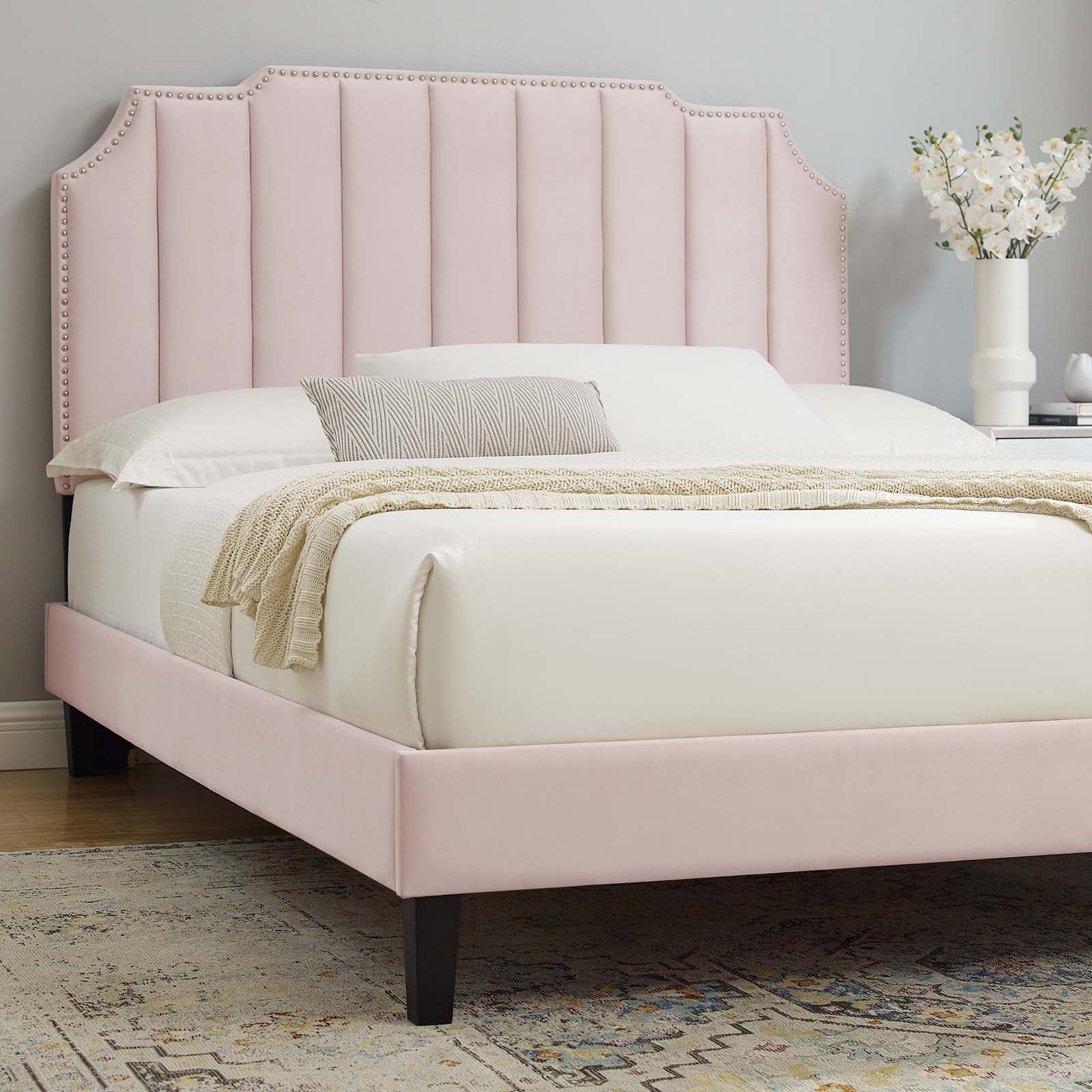 Colette King Performance Velvet Platform Bed By Modway - MOD-7075 - Image 88