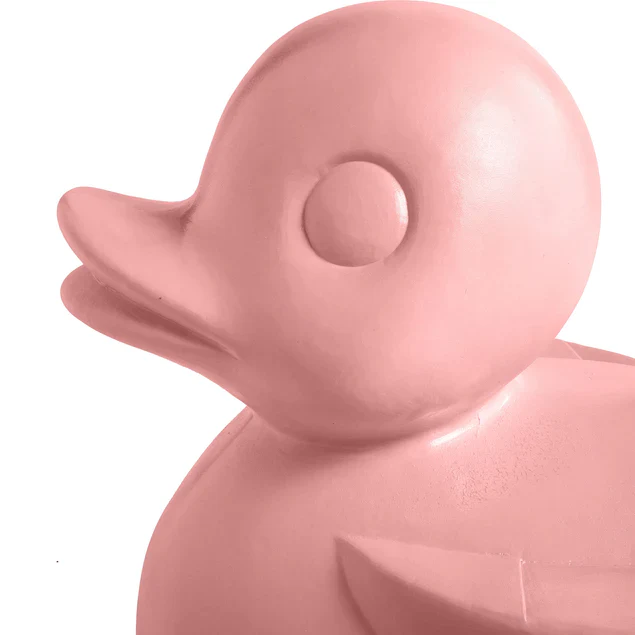Fiberglass UV  Duck Outdoor Sculpture, Lt Pink By Gold Leaf Design Group - Image 4