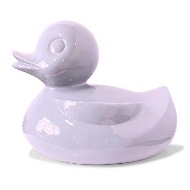 Fiberglass Duck Indore Sculpture, Lily Lavend By Gold Leaf Design Group - Image 4