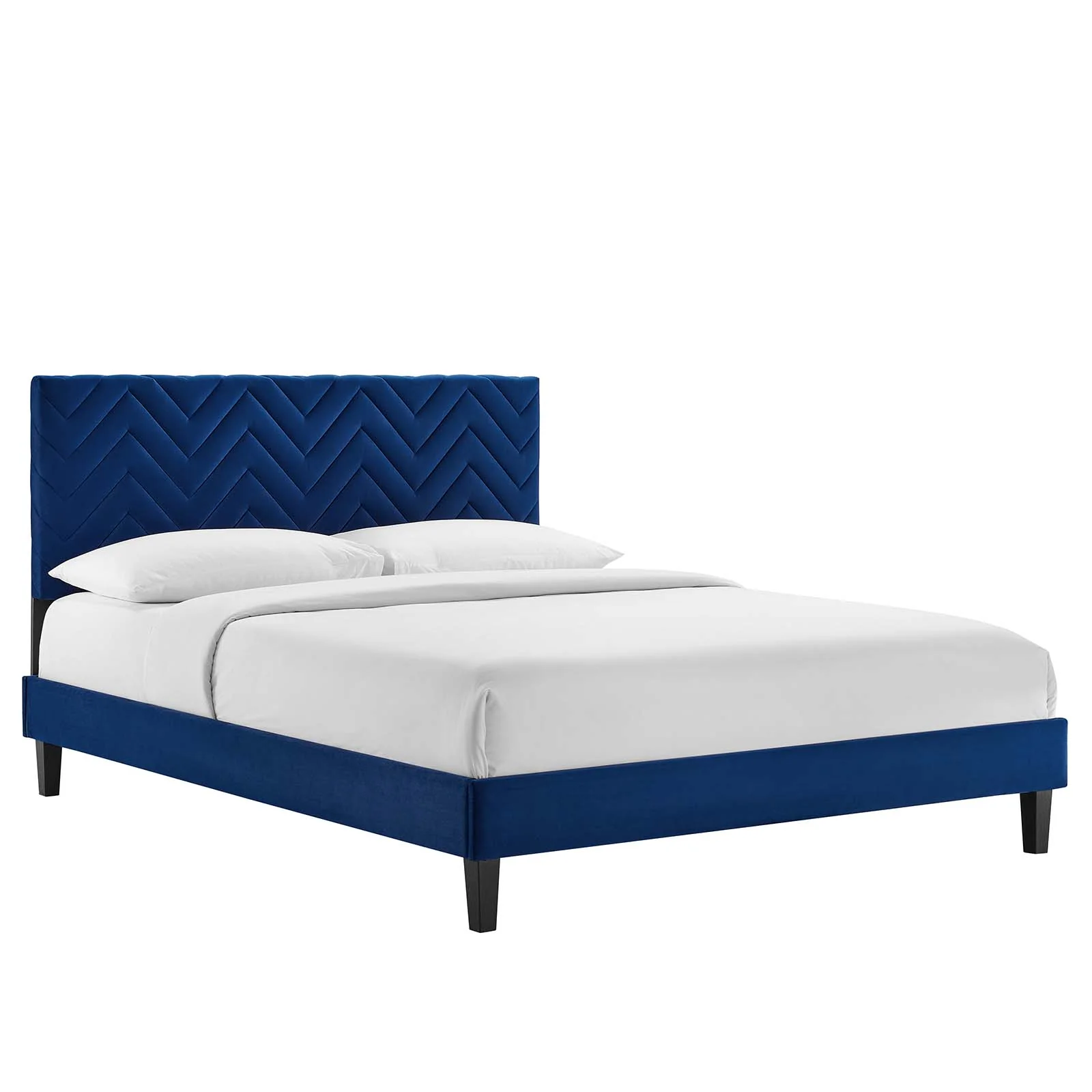 Leah Chevron Tufted Performance Velvet King Platform Bed By Modway - MOD-7009 - Image 17