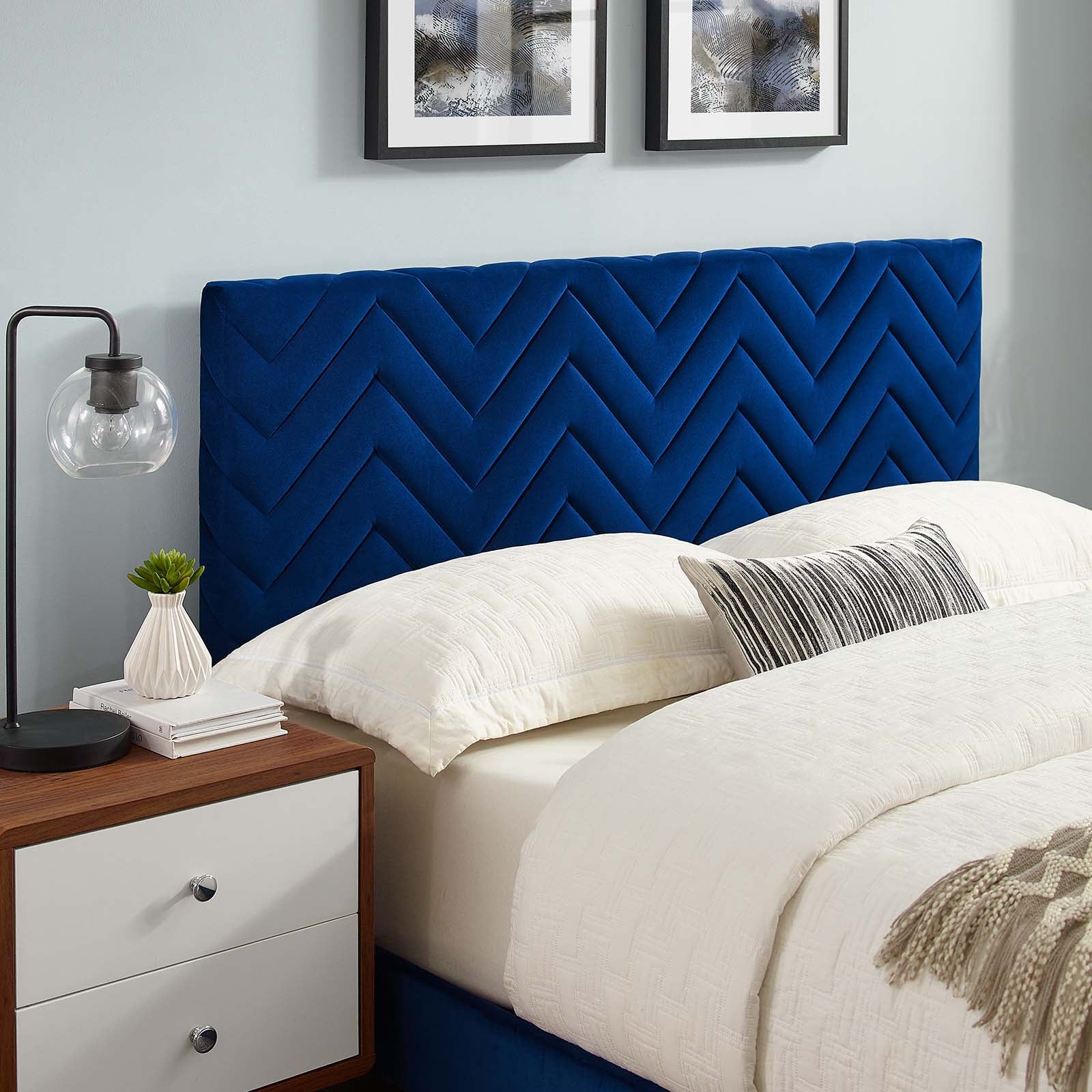 Leah Chevron Tufted Performance Velvet King Platform Bed By Modway - MOD-7009 - Image 23