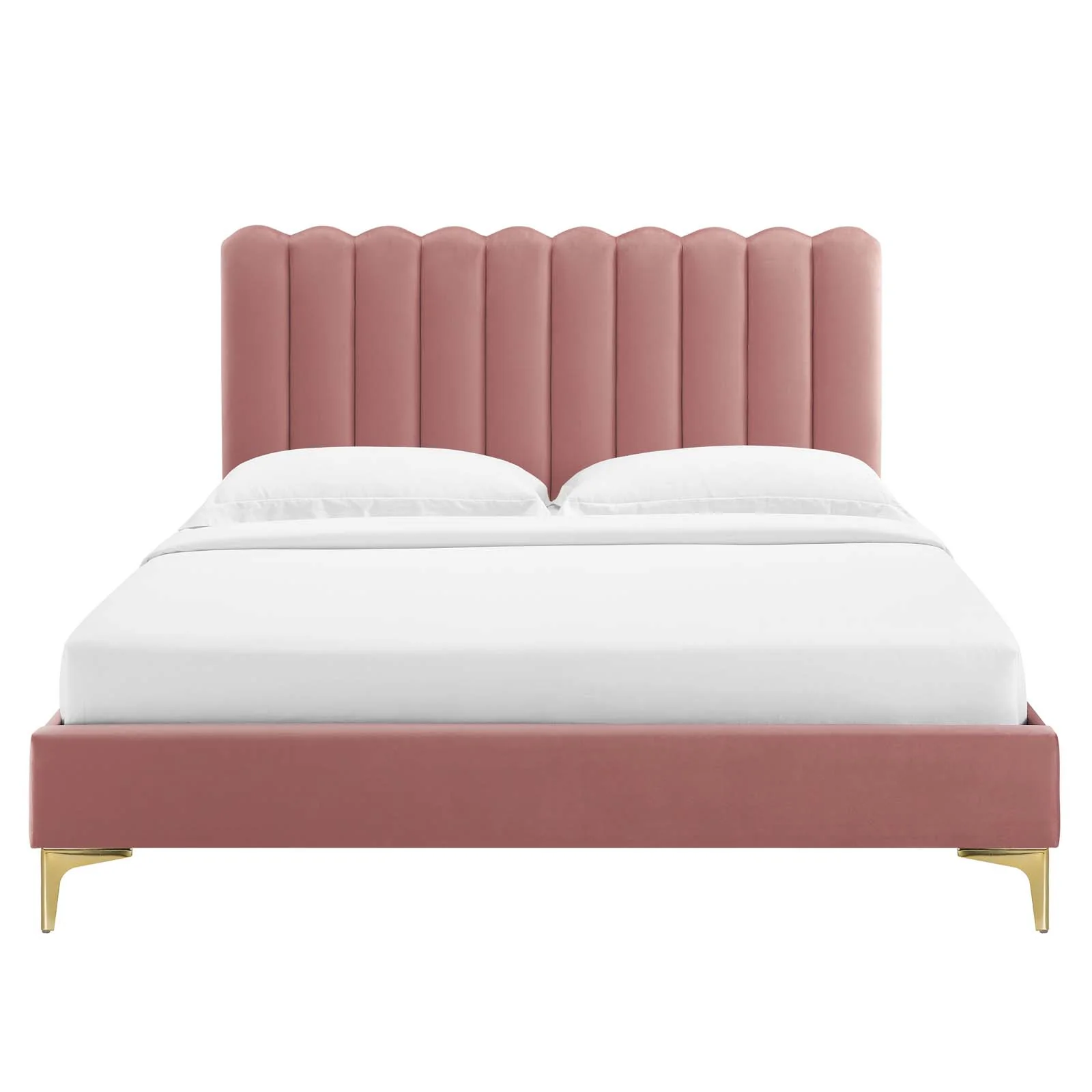Reagan King Performance Velvet Platform Bed By Modway - MOD-7076 - Image 28