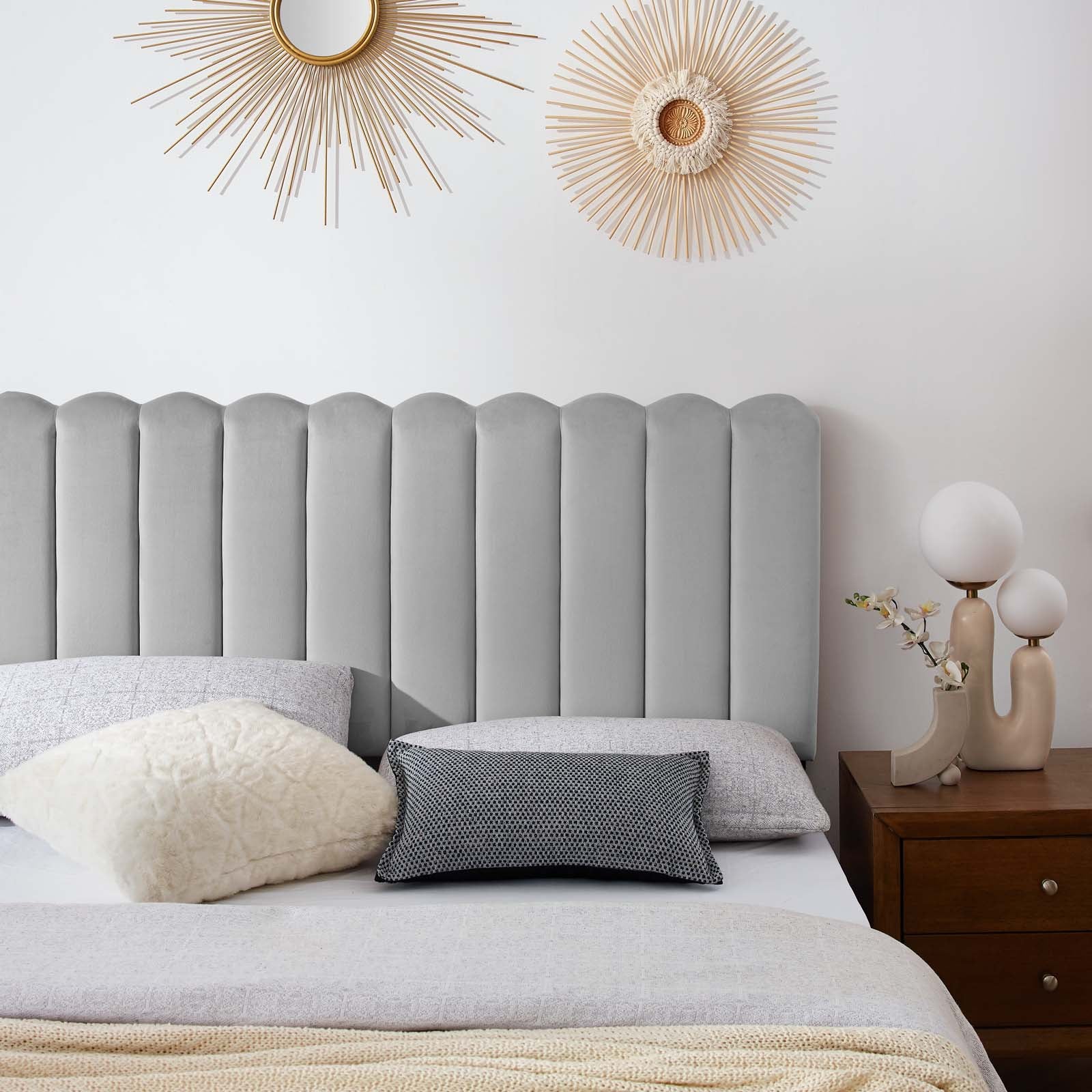 Reagan King Performance Velvet Platform Bed By Modway - MOD-7076 - Image 40