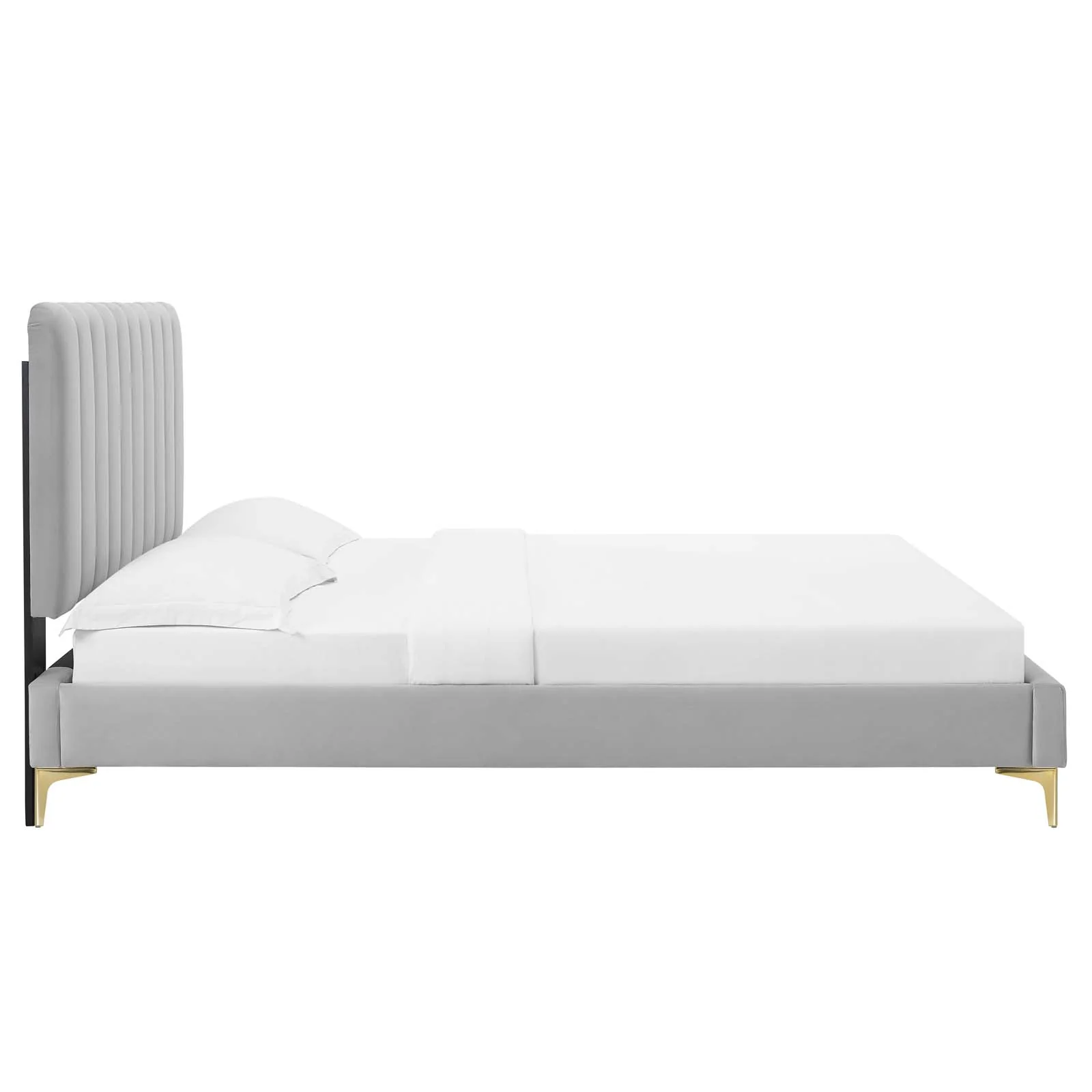 Reagan King Performance Velvet Platform Bed By Modway - MOD-7076 - Image 43