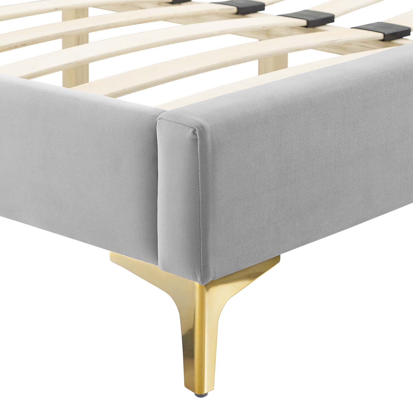 Reagan King Performance Velvet Platform Bed By Modway - MOD-7076 - Image 45