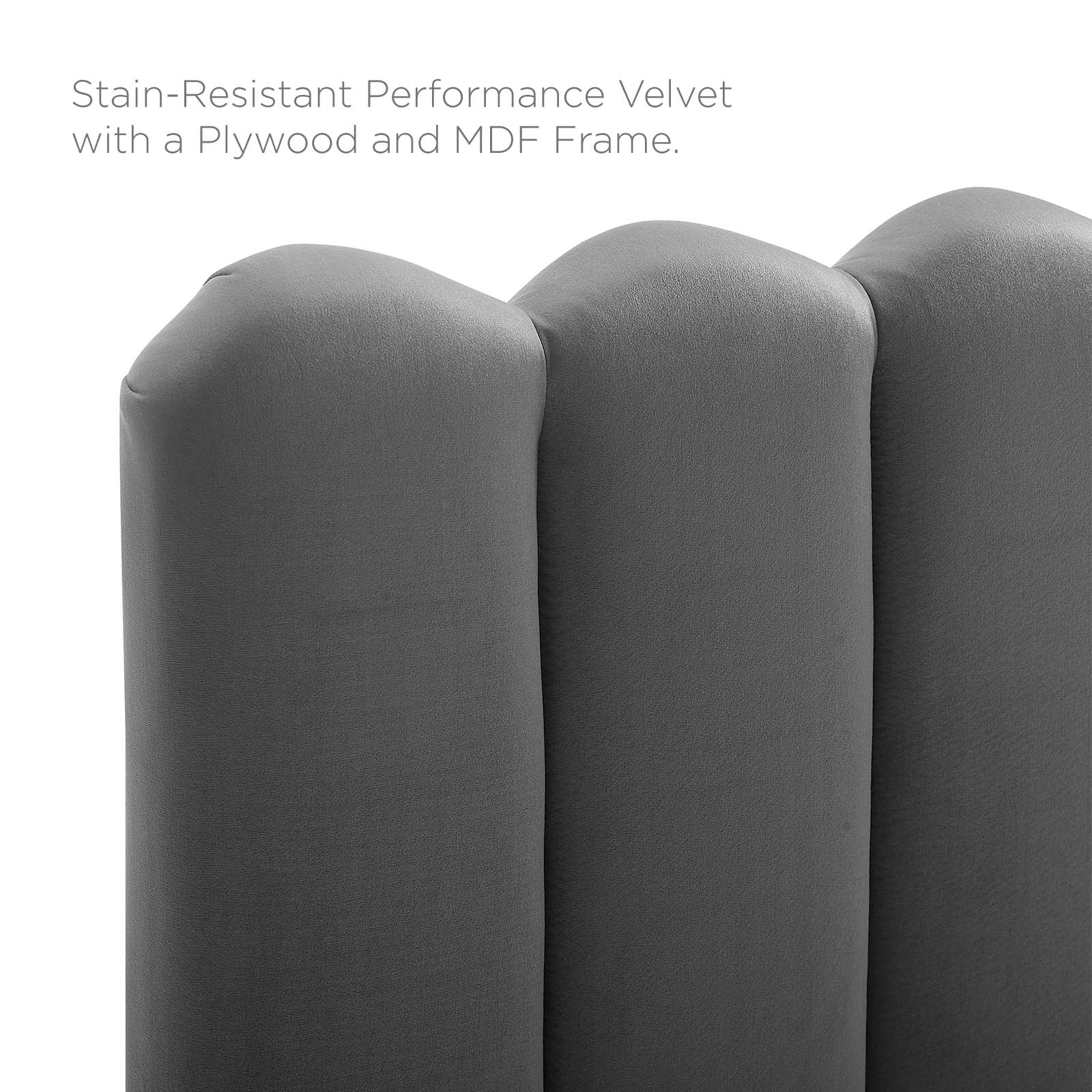 Reagan King Performance Velvet Platform Bed By Modway - MOD-7076 - Image 7