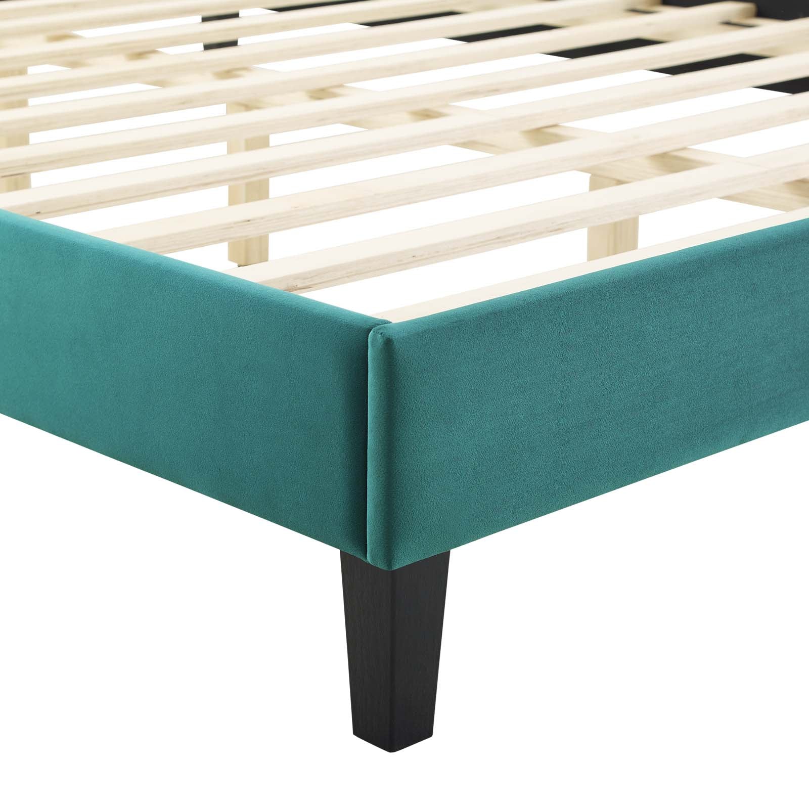 Reagan King Performance Velvet Platform Bed By Modway - MOD-7078 - Image 109