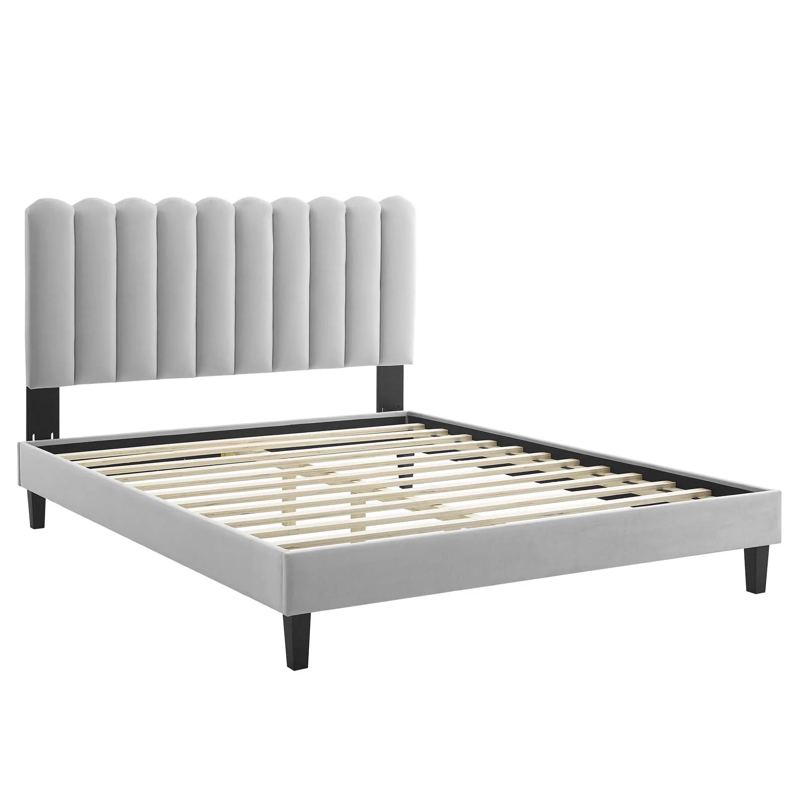 Reagan King Performance Velvet Platform Bed By Modway - MOD-7078 - Image 42