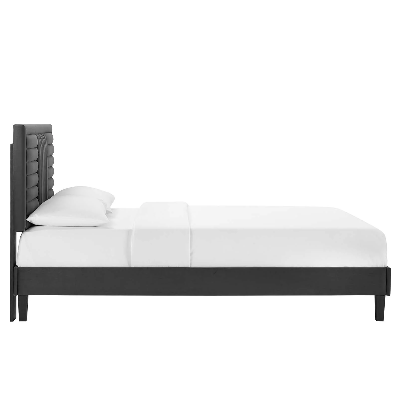 Sofia Channel Tufted Performance Velvet King Platform Bed By Modway - MOD-7011 - Image 4