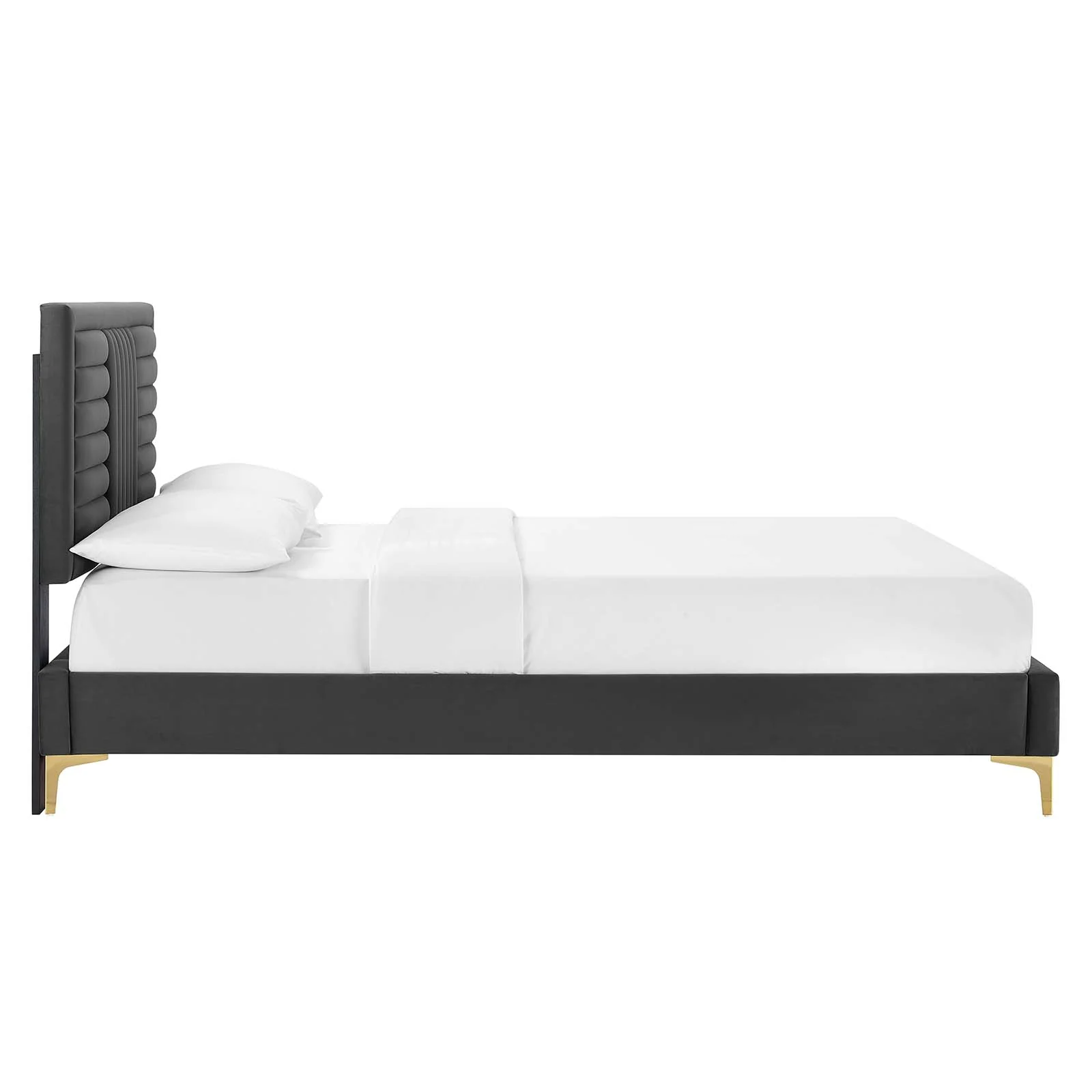 Sofia Channel Tufted Performance Velvet King Platform Bed By Modway - MOD-7015 - Image 3