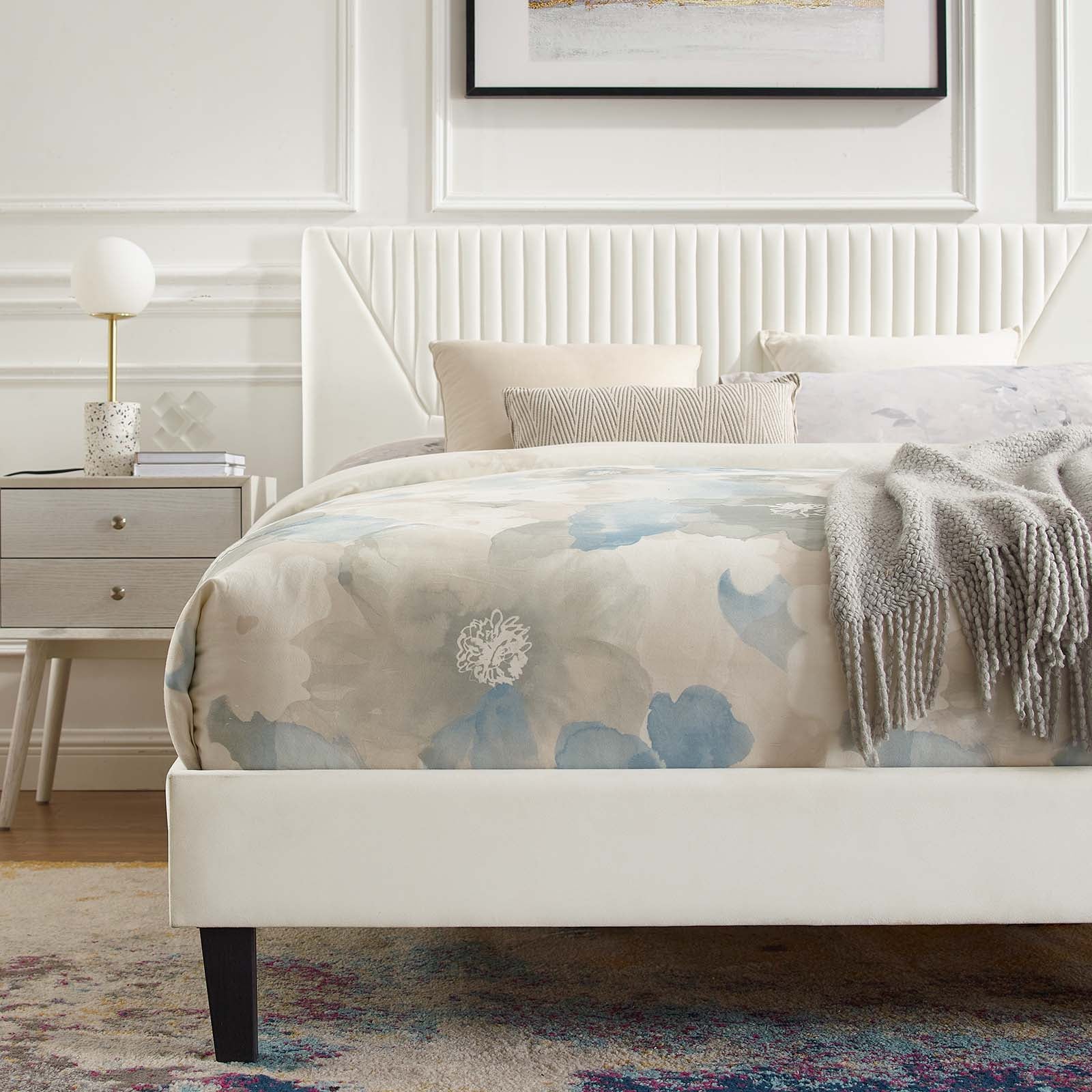 Yasmine Channel Tufted Performance Velvet King Platform Bed By Modway - MOD-7012 - Image 31