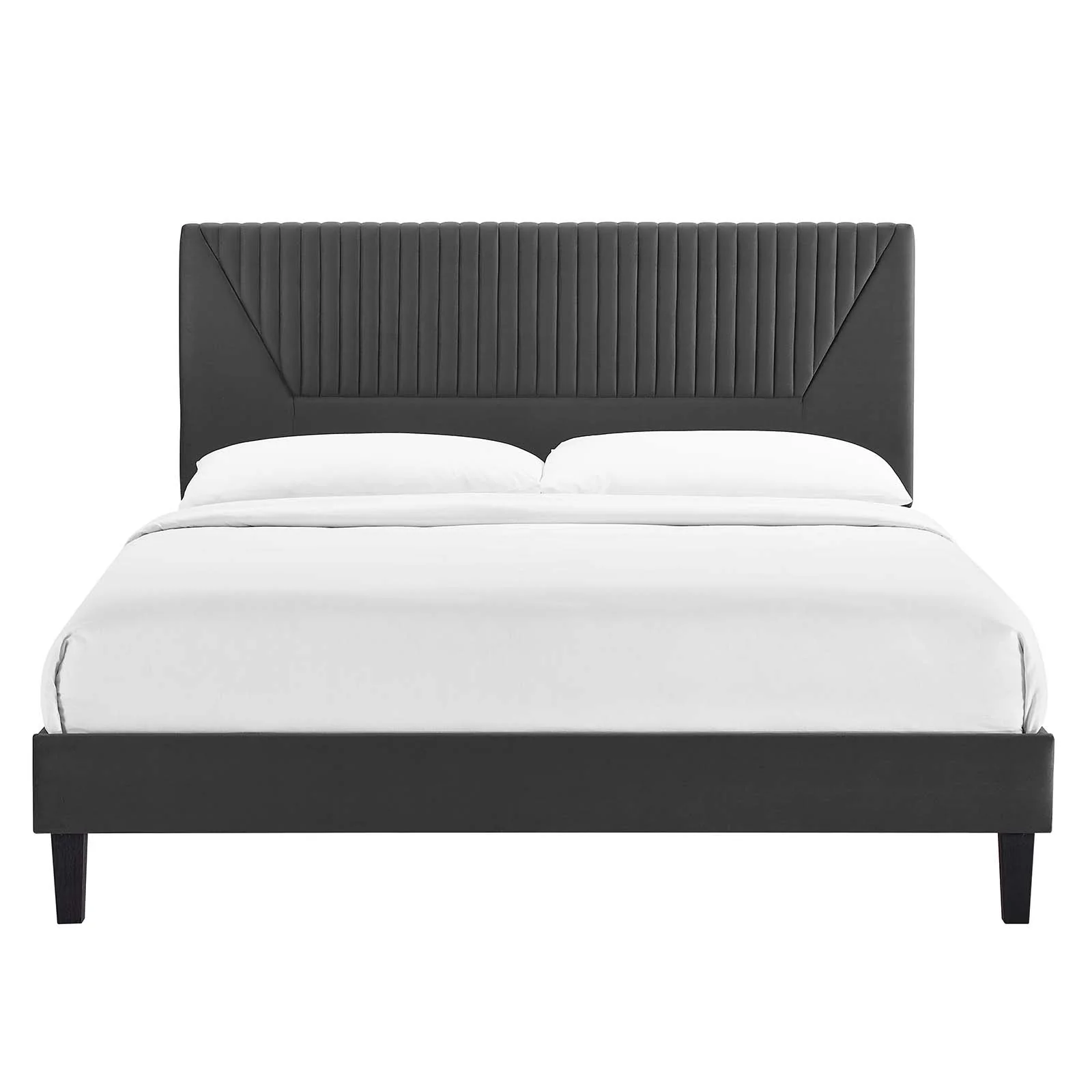 Yasmine Channel Tufted Performance Velvet King Platform Bed By Modway - MOD-7012 - Image 4