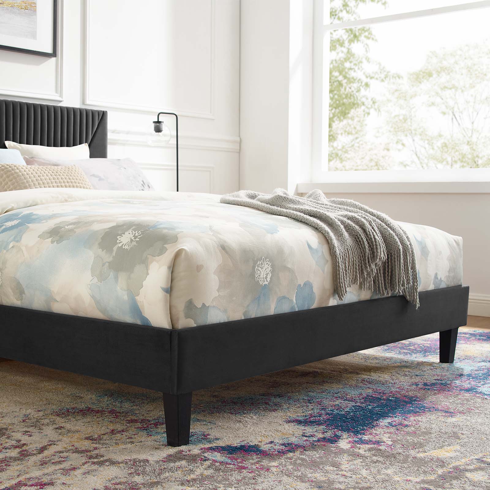 Yasmine Channel Tufted Performance Velvet King Platform Bed By Modway - MOD-7012 - Image 8