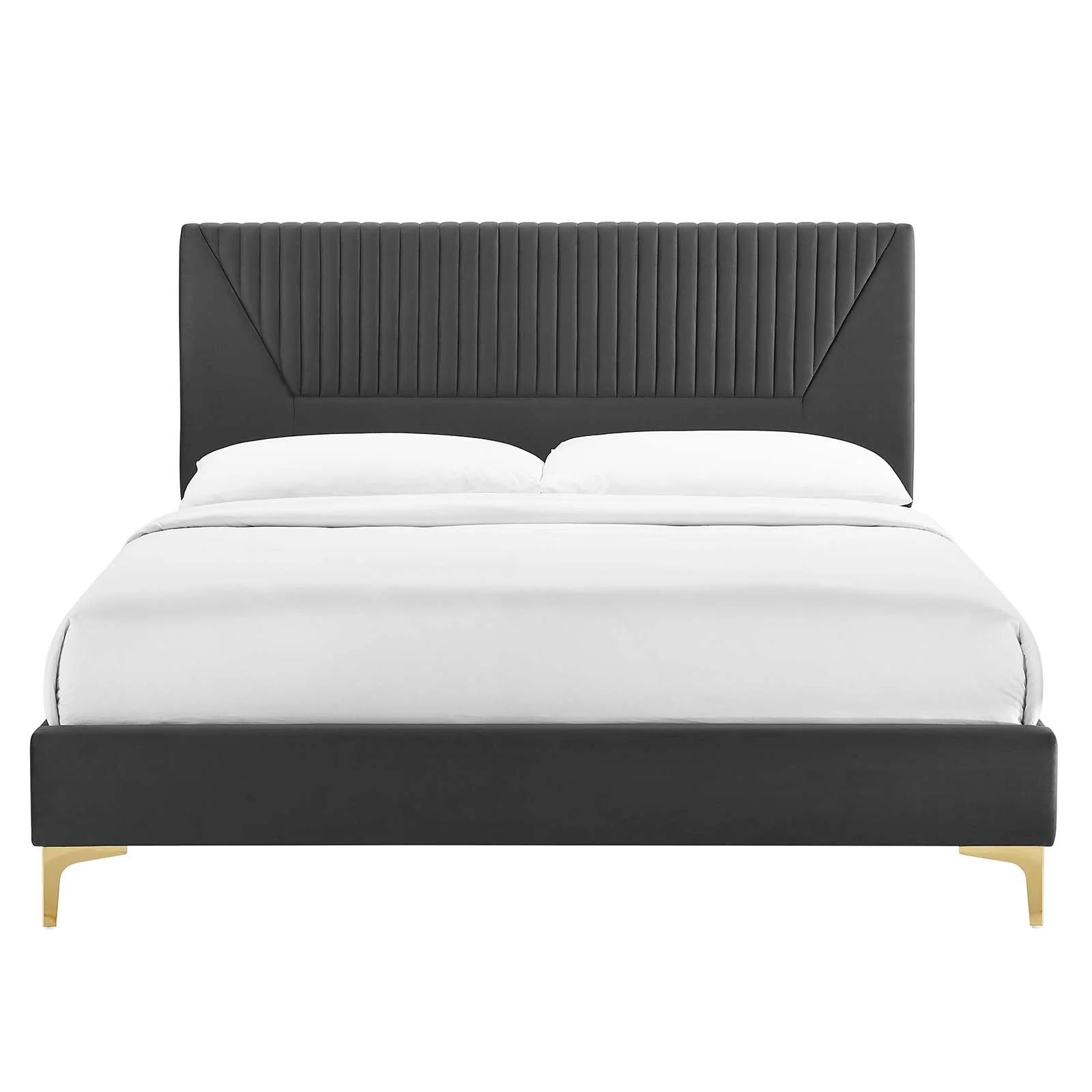 Yasmine Channel Tufted Performance Velvet King Platform Bed By Modway - MOD-7016 - Image 4