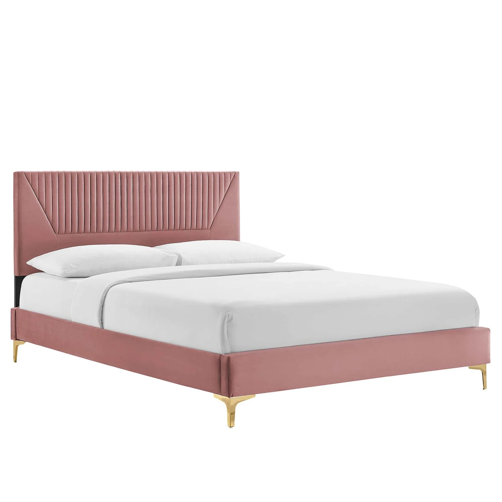 Yasmine Channel Tufted Performance Velvet King Platform Bed By Modway - MOD-7016 - Image 9