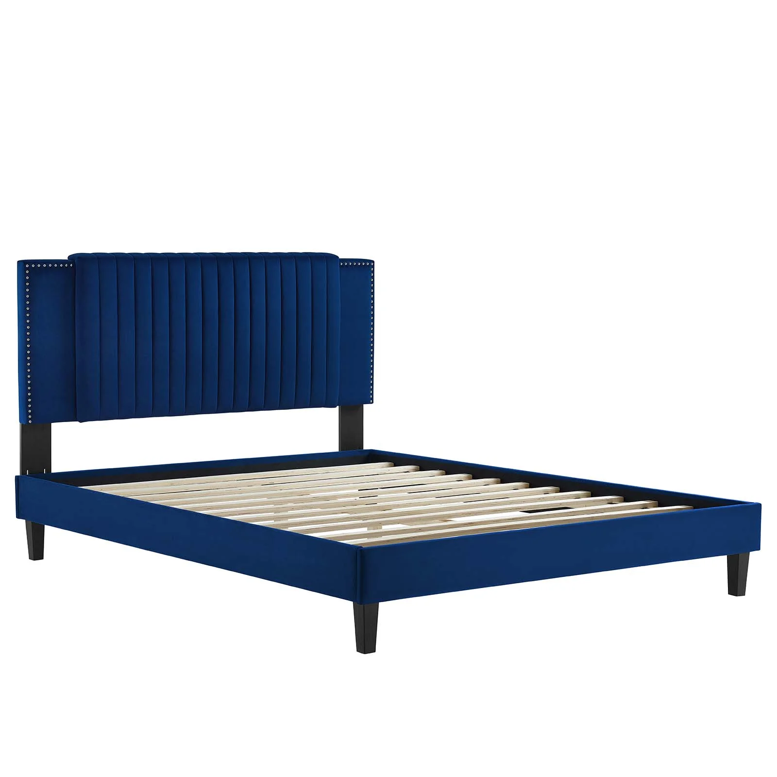 Zahra Channel Tufted Performance Velvet King Platform Bed By Modway - MOD-7010 - Image 20