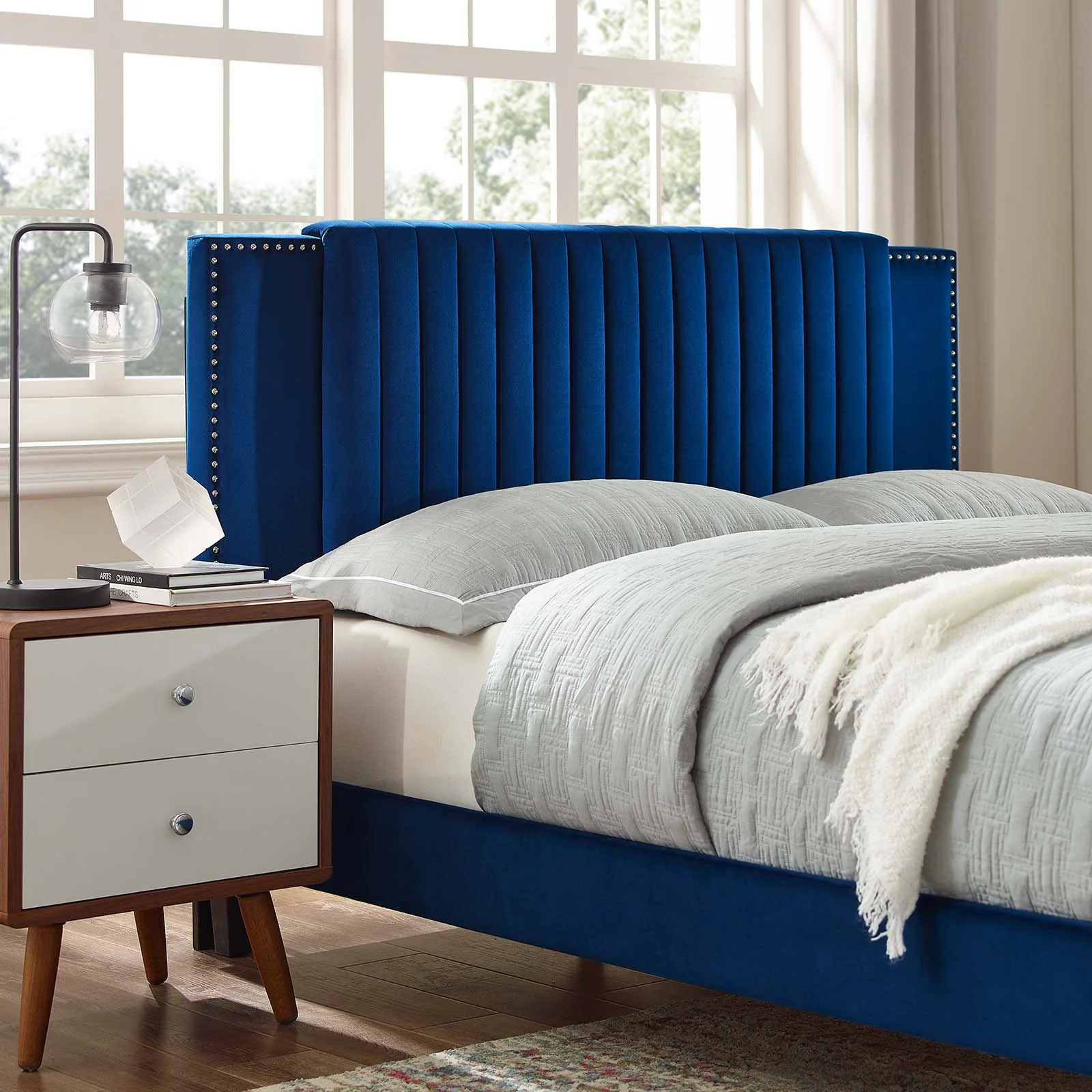 Zahra Channel Tufted Performance Velvet King Platform Bed By Modway - MOD-7010 - Image 23