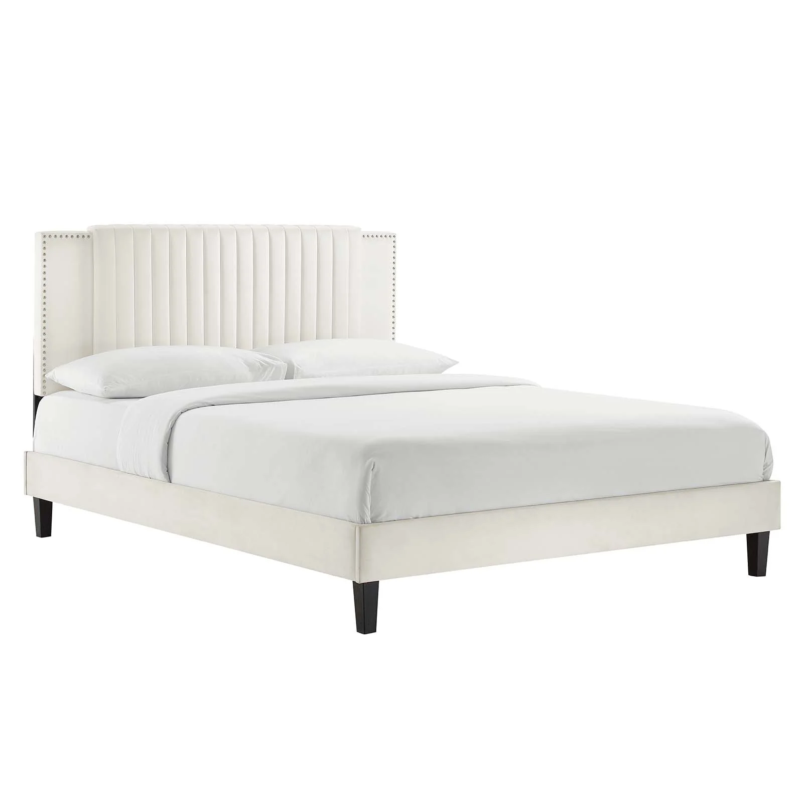 Zahra Channel Tufted Performance Velvet King Platform Bed By Modway - MOD-7010 - Image 25