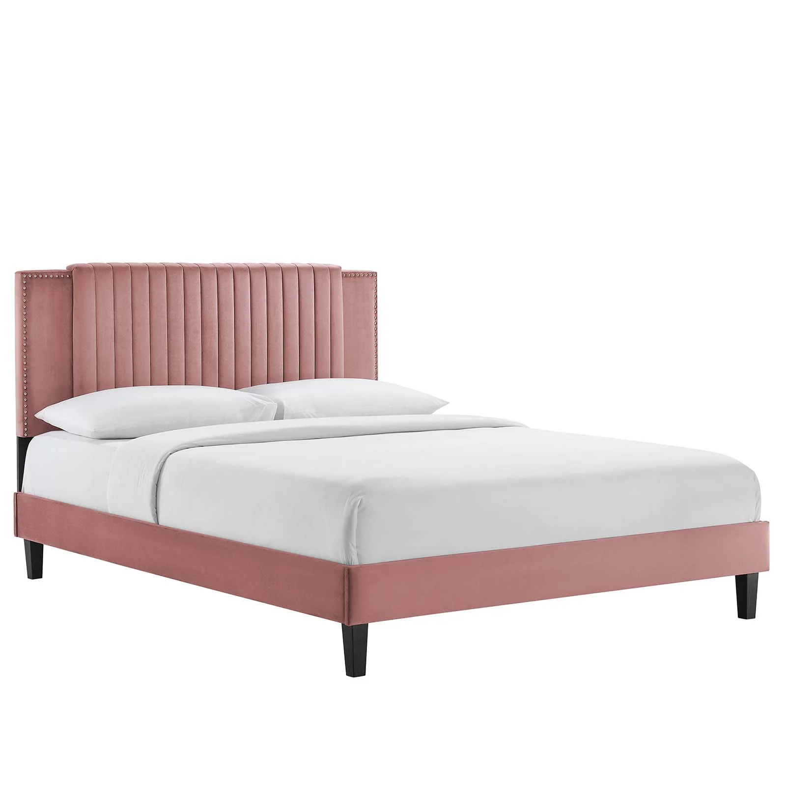 Zahra Channel Tufted Performance Velvet King Platform Bed By Modway - MOD-7010 - Image 9