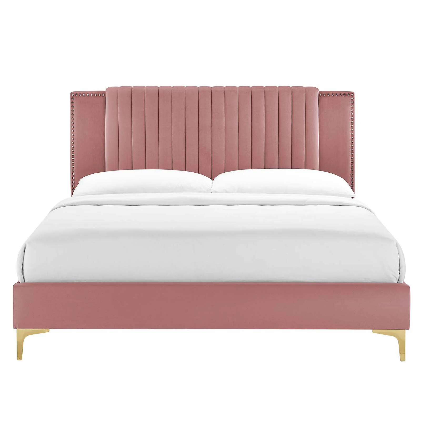 Zahra Channel Tufted Performance Velvet King Platform Bed By Modway - MOD-7014 - Image 11