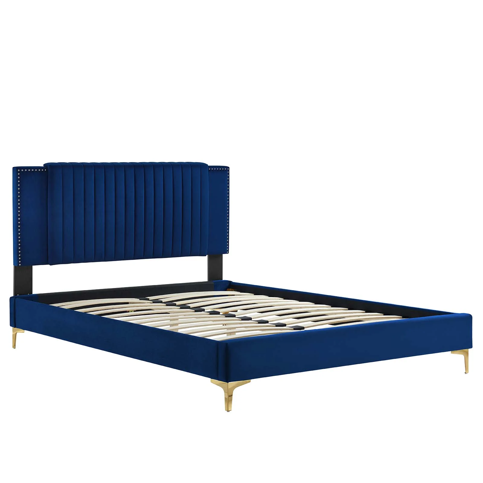 Zahra Channel Tufted Performance Velvet King Platform Bed By Modway - MOD-7014 - Image 20