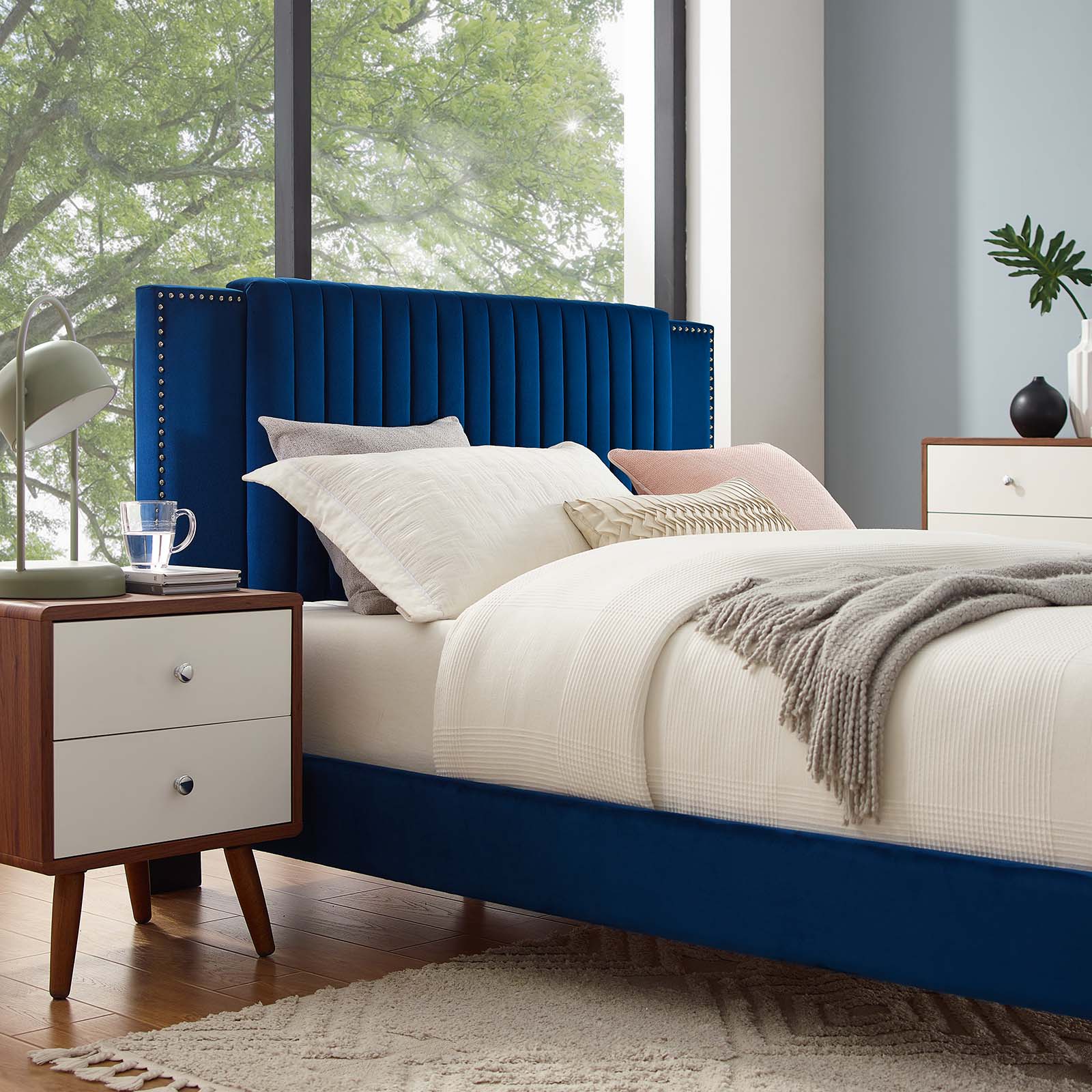 Zahra Channel Tufted Performance Velvet King Platform Bed By Modway - MOD-7014 - Image 23