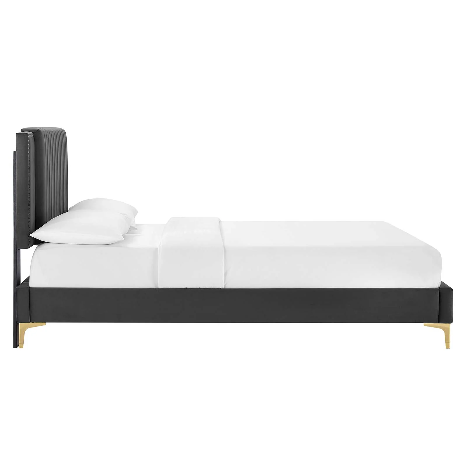 Zahra Channel Tufted Performance Velvet King Platform Bed By Modway - MOD-7014 - Image 3