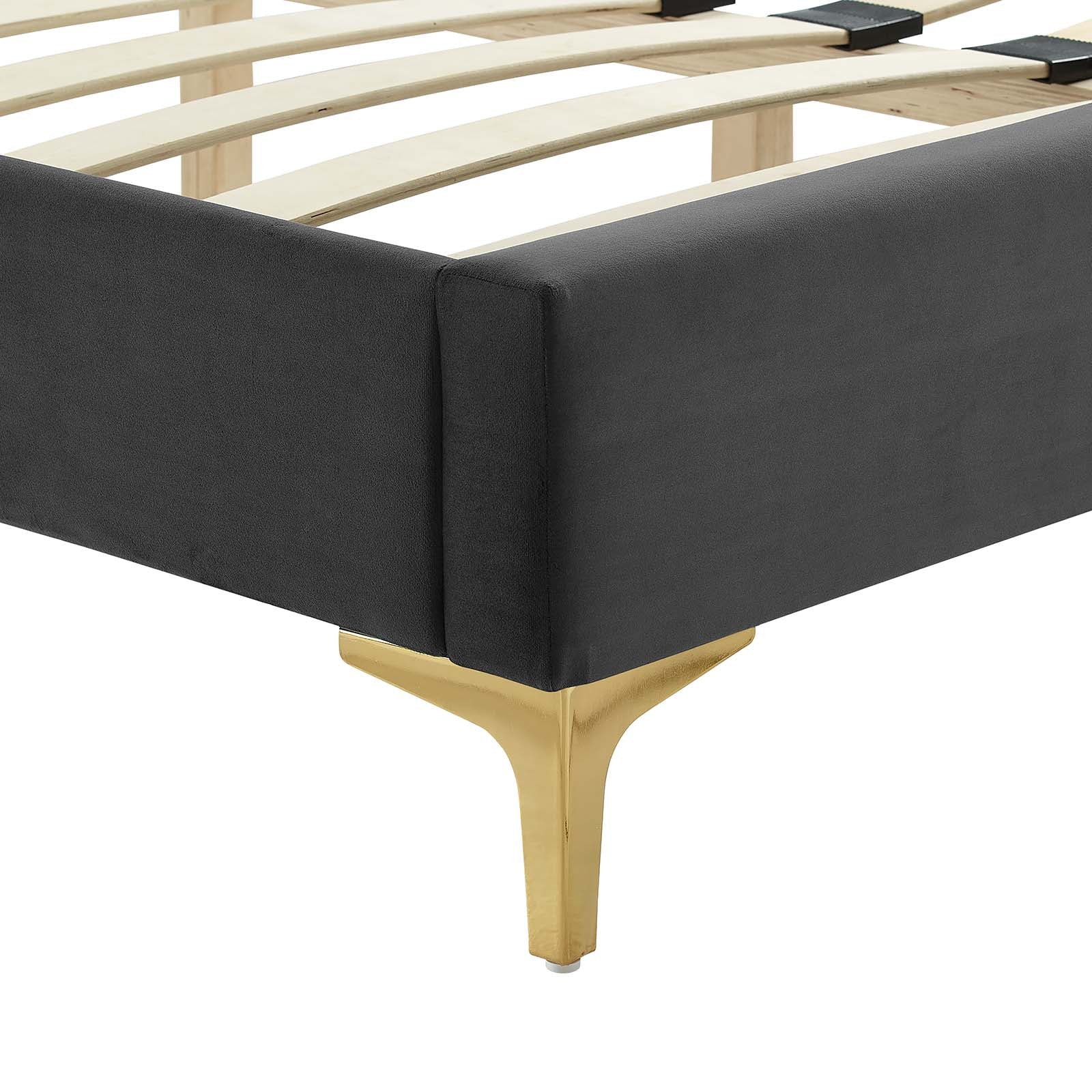 Zahra Channel Tufted Performance Velvet King Platform Bed By Modway - MOD-7014 - Image 6